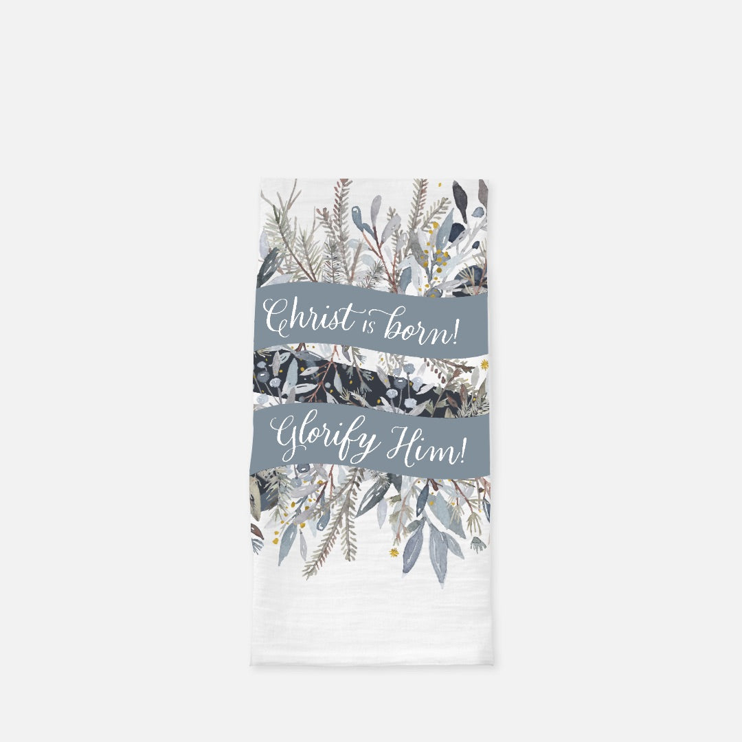 Christ is Born Tea Towel | Winter