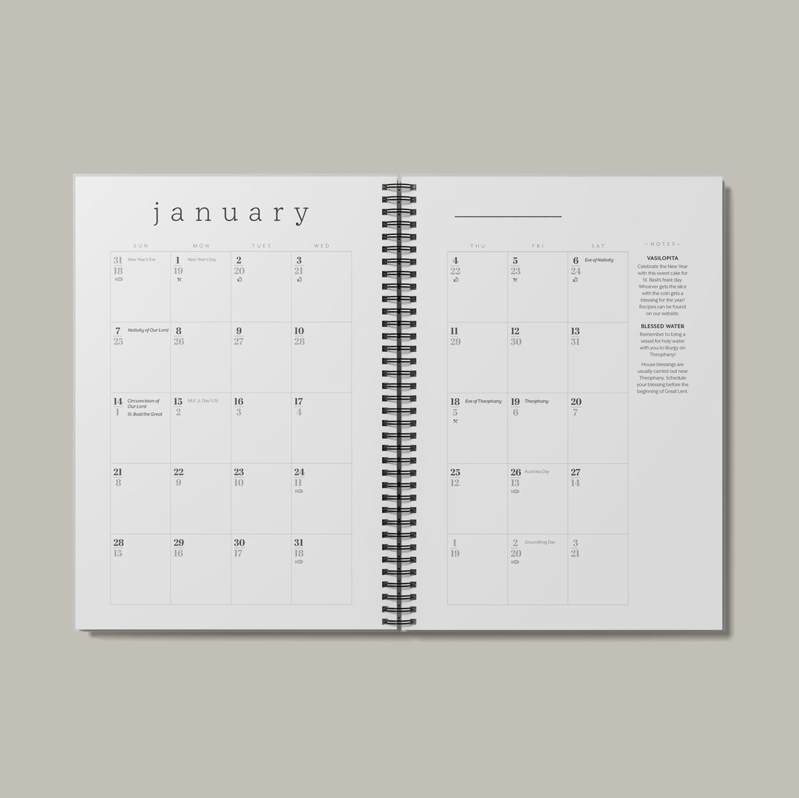 Little Church Planner | Old Calendar