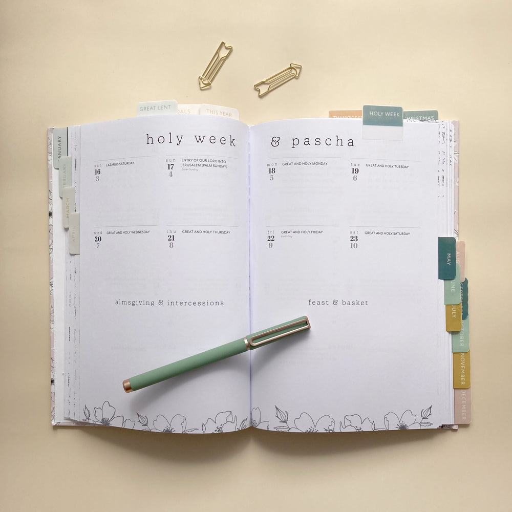 Printable Orthodox Planner Tabs