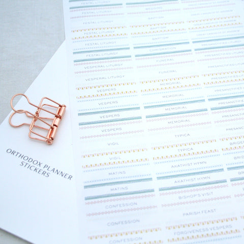 Orthodox Christian Planner Stickers – Parousia Press